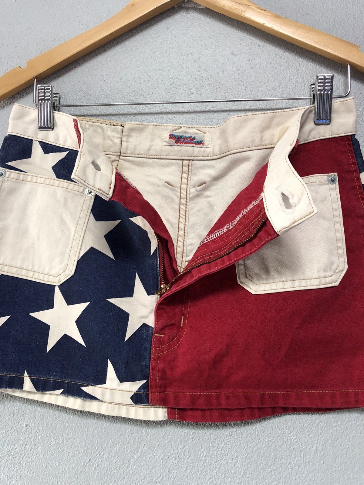 Hysteric Glamour Hysteric Glamour Patchwork Denim Skirt American Flag Star Size 29" - 7 Thumbnail