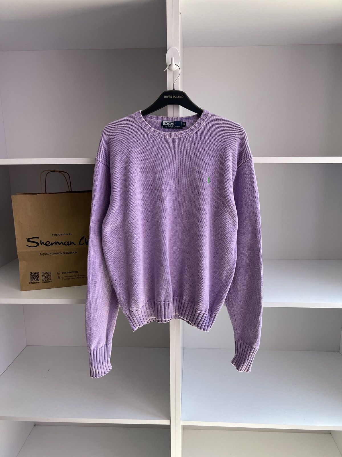 Polo Ralph Lauren × Vintage Vintage Polo Ralph Lauren Heavy Knitted Women’s sweater Size M / US 6-8 / IT 42-44 - 3 Thumbnail