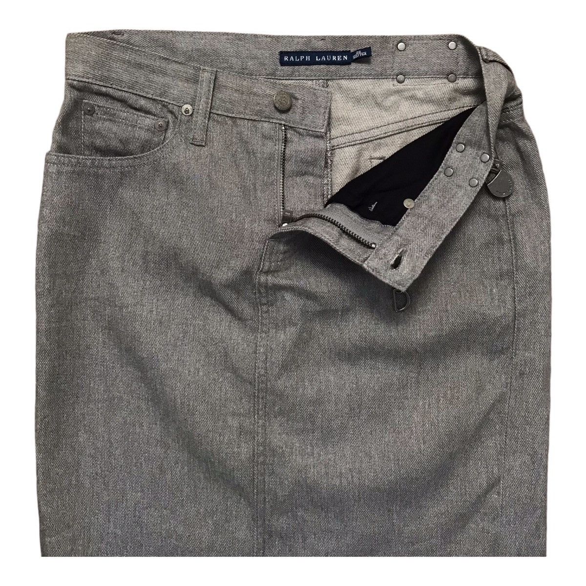 Polo Ralph Lauren × RRL Ralph Lauren × Ralph Lauren Ralph Lauren Decorative Chain At Waist Denim Skirt Size 30" / US 8 / IT 44 - 5 Thumbnail