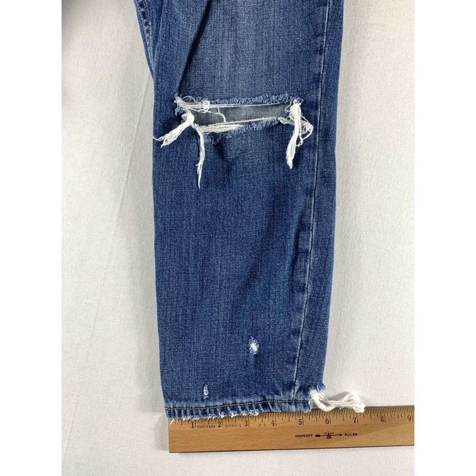 Abercrombie & Fitch ABERCROMBIE FITCH JEANS THE MOM HIGH RISE CURVE LOVE BLUE 0 25 25X23 WOMEN Size 25" / US 0 / IT 36 - 5 Thumbnail