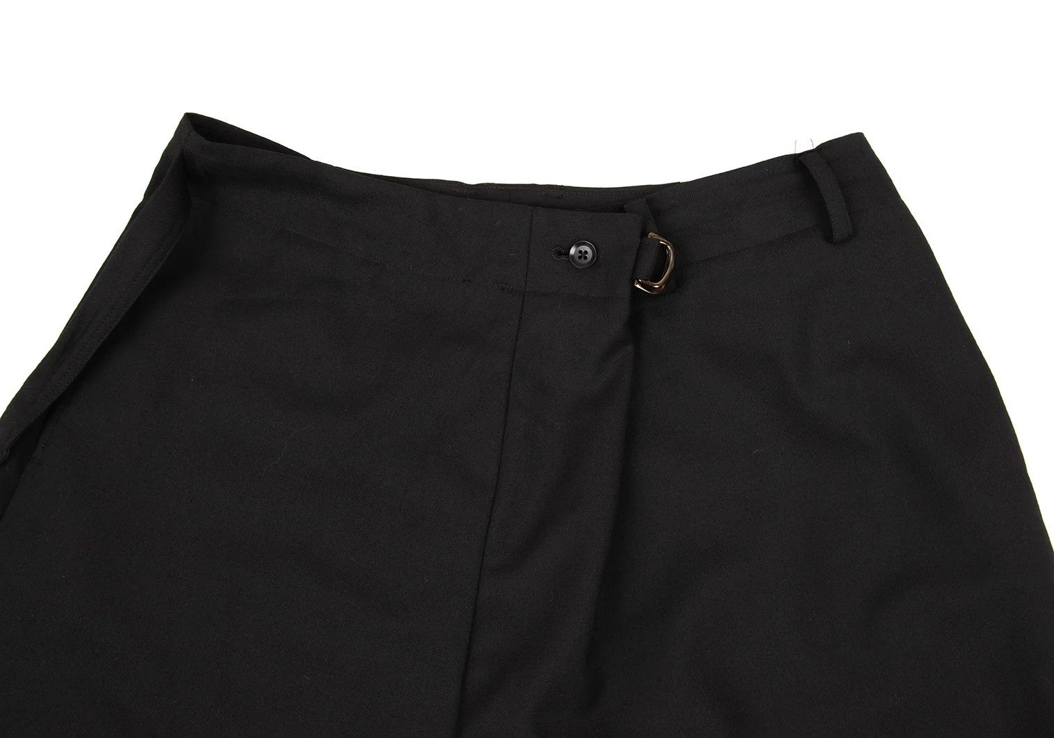 Yohji Yamamoto Wool-Poly Gabardine Belted Sarouel Pants in Black Size US 34 / EU 50 - 4 Thumbnail
