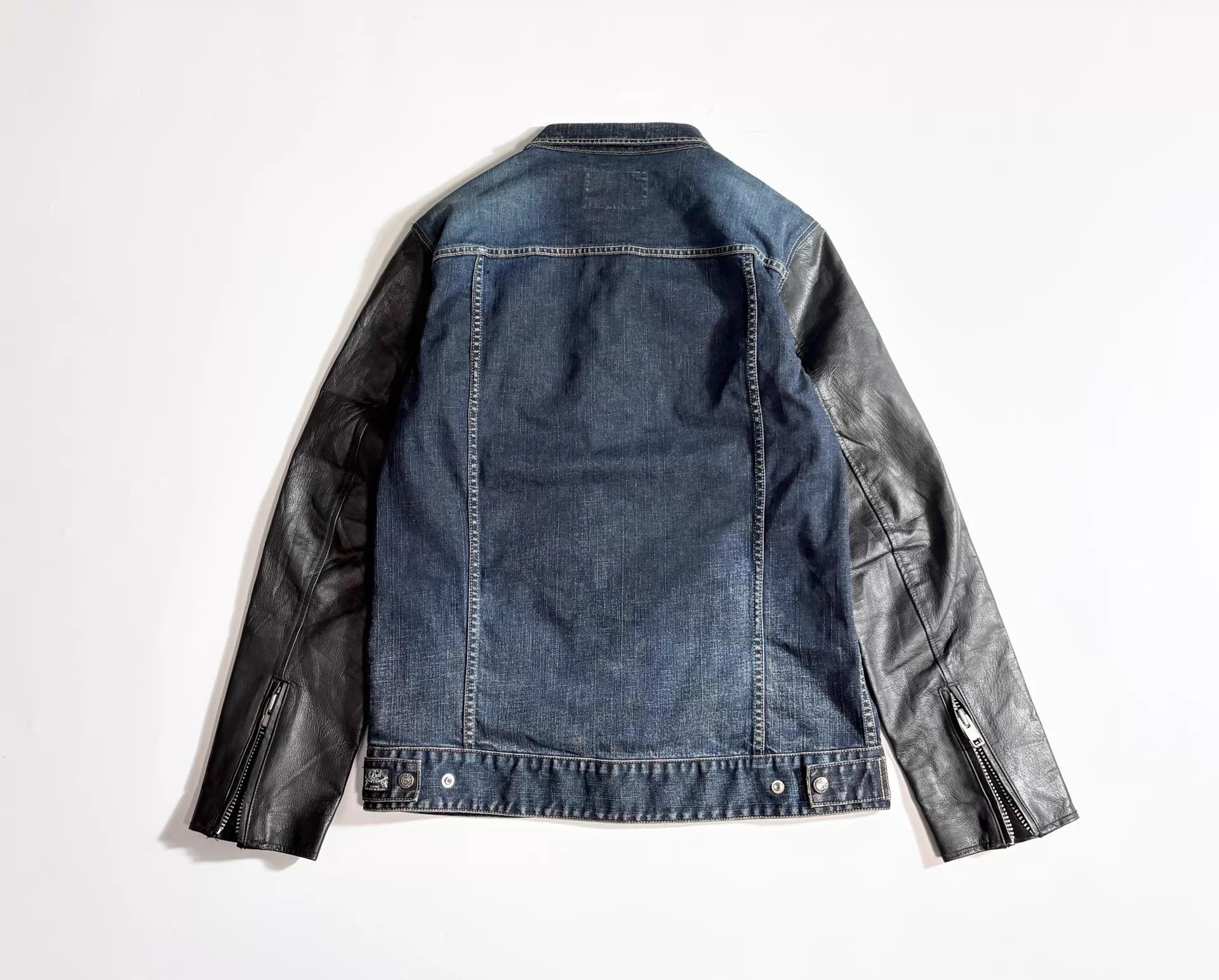Other BaL OR G NAL Leather Sleeve Denim Jacket L Size US L / EU 52-54 / 3 - 2 Thumbnail