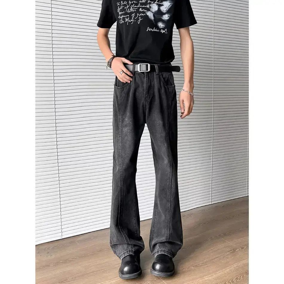 Japanese Brand Retro loose casual micro flared jeans Size US 30 / EU 46 - 6 Thumbnail