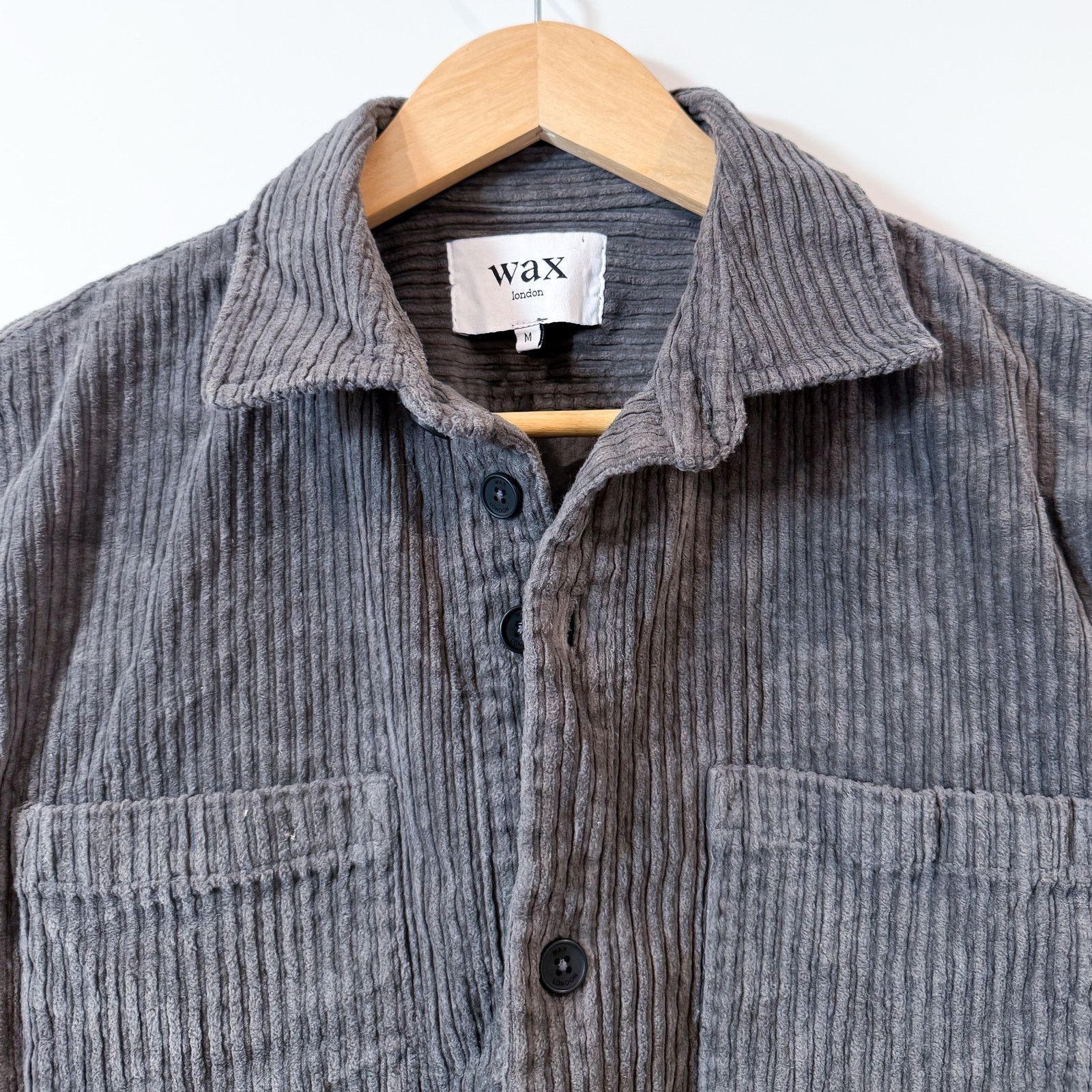Wax London WAX LONDON Men’s Whiting Jumbo Cord Overshirt M Grey Size US M / EU 48-50 / 2 - 3 Thumbnail