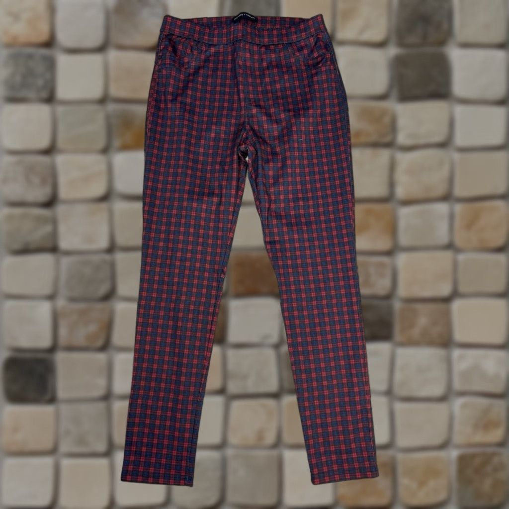 Anthropologie Anthropologie x Sanctuary Pants Women 8 Multicolor Plaid High Rise Skinny Leg Size 30" / US 8 / IT 44 - 1 Thumbnail