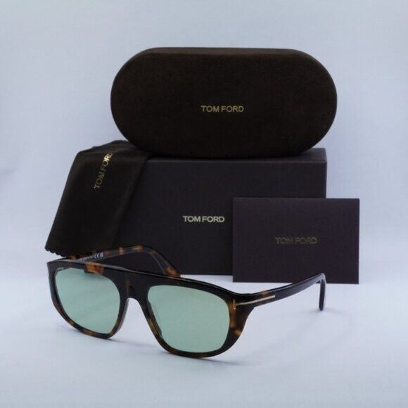 Tom Ford Tom Ford Edward FT1002 52N Sunglasses Dark Havana Aviator Size ONE SIZE - 11 Thumbnail