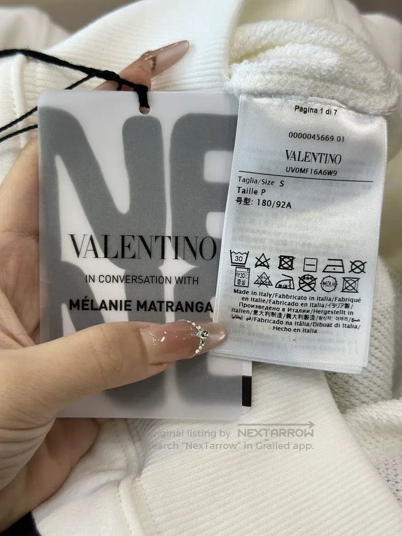 Valentino Valentino White printed casual crew neck sweatshirt Size US S / EU 44-46 / 1 - 8 Thumbnail