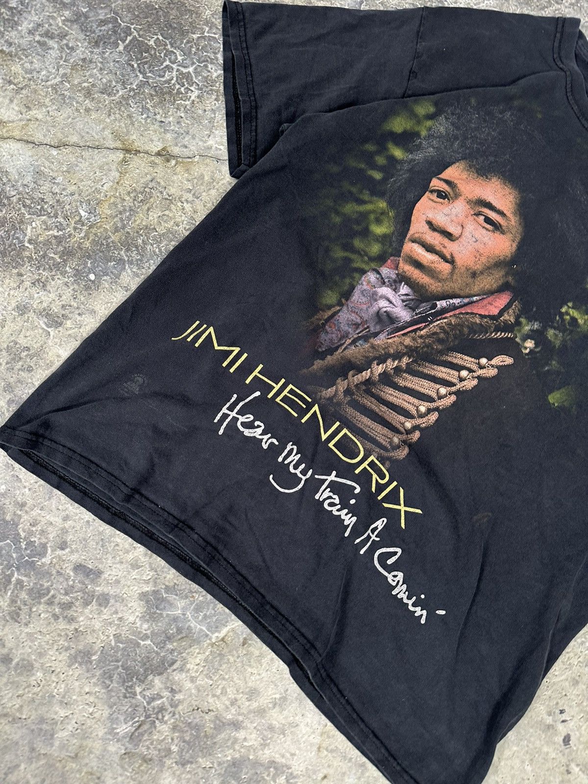 Jimi Hendrix × Vintage Vintage Jimi Hendrix Train Is Comin Tee Size US L / EU 52-54 / 3 - 2 Thumbnail