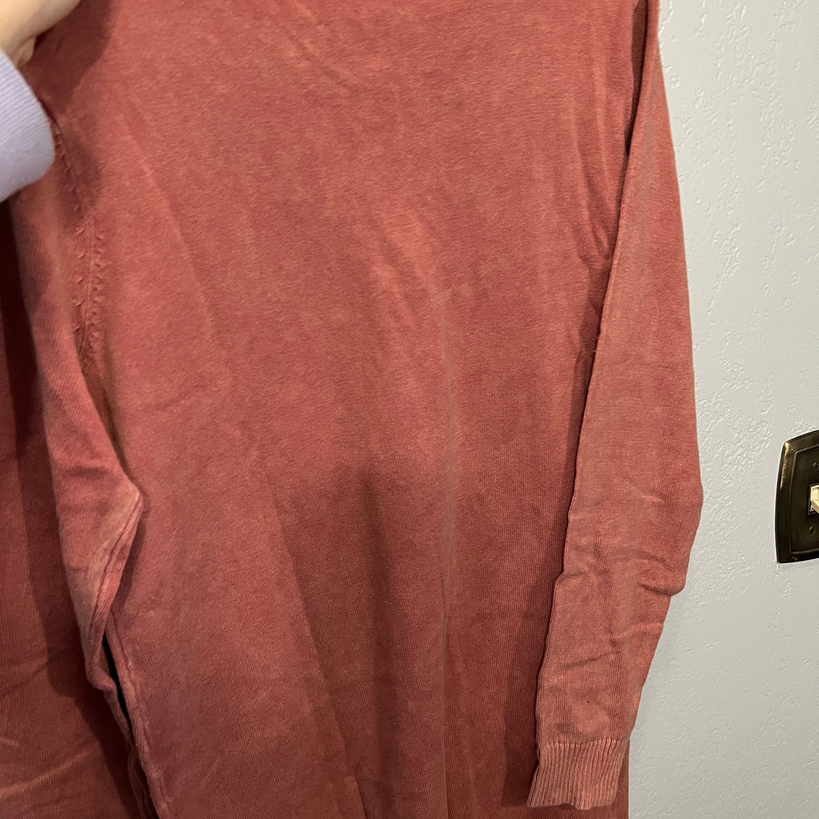 Other LOGO by Lori Goldstein Sun Faded Cotton V-Neck Sweater Size M / US 6-8 / IT 42-44 - 10 Thumbnail