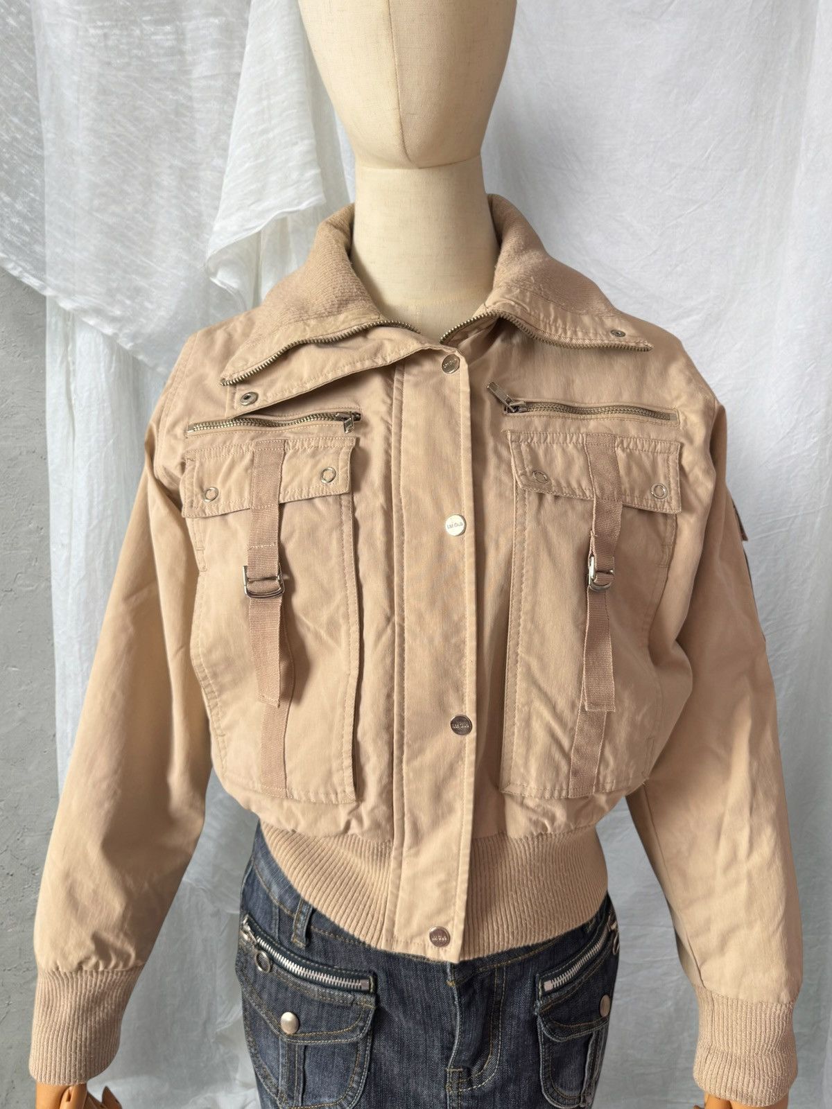If Six Was Nine Avant Garde Vintage Strap Details Cropped Bomber Jacket Size S / US 4 / IT 40 - 4 Thumbnail