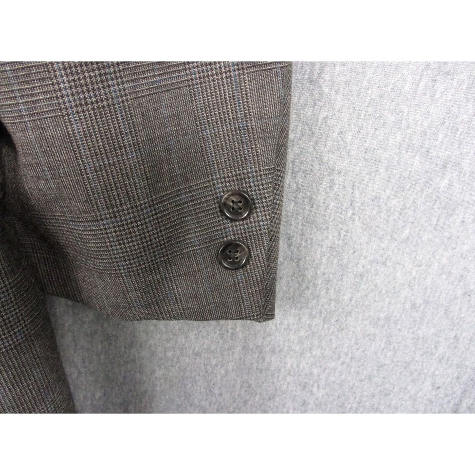 Brooks Brothers Brooks Brothers Jacket Mens 44 Brown Blazer 44R Plaid Blend Wool Sport Coat Size 44R - 2 Thumbnail