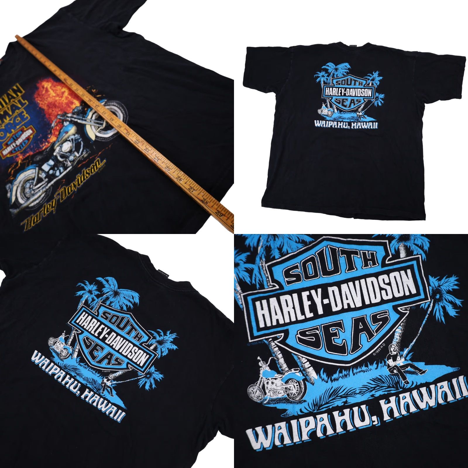 Harley Davidson VINTAGE Harley Davidson Hawaiian Primal Force Graphic T Shirt Mens 2XL Black Harley Davidson T-Shirt Graphic 90s Hawaii Pride Size US XXL / EU 58 / 5 - 8 Thumbnail