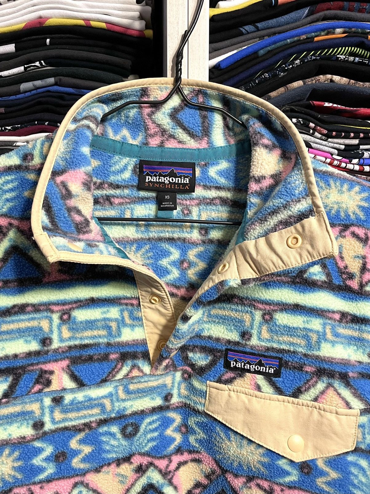Patagonia Vintage Patagonia Synchilla Fleece Pullover Jacket Aztec Size US XS / EU 42 / 0 - 3 Thumbnail