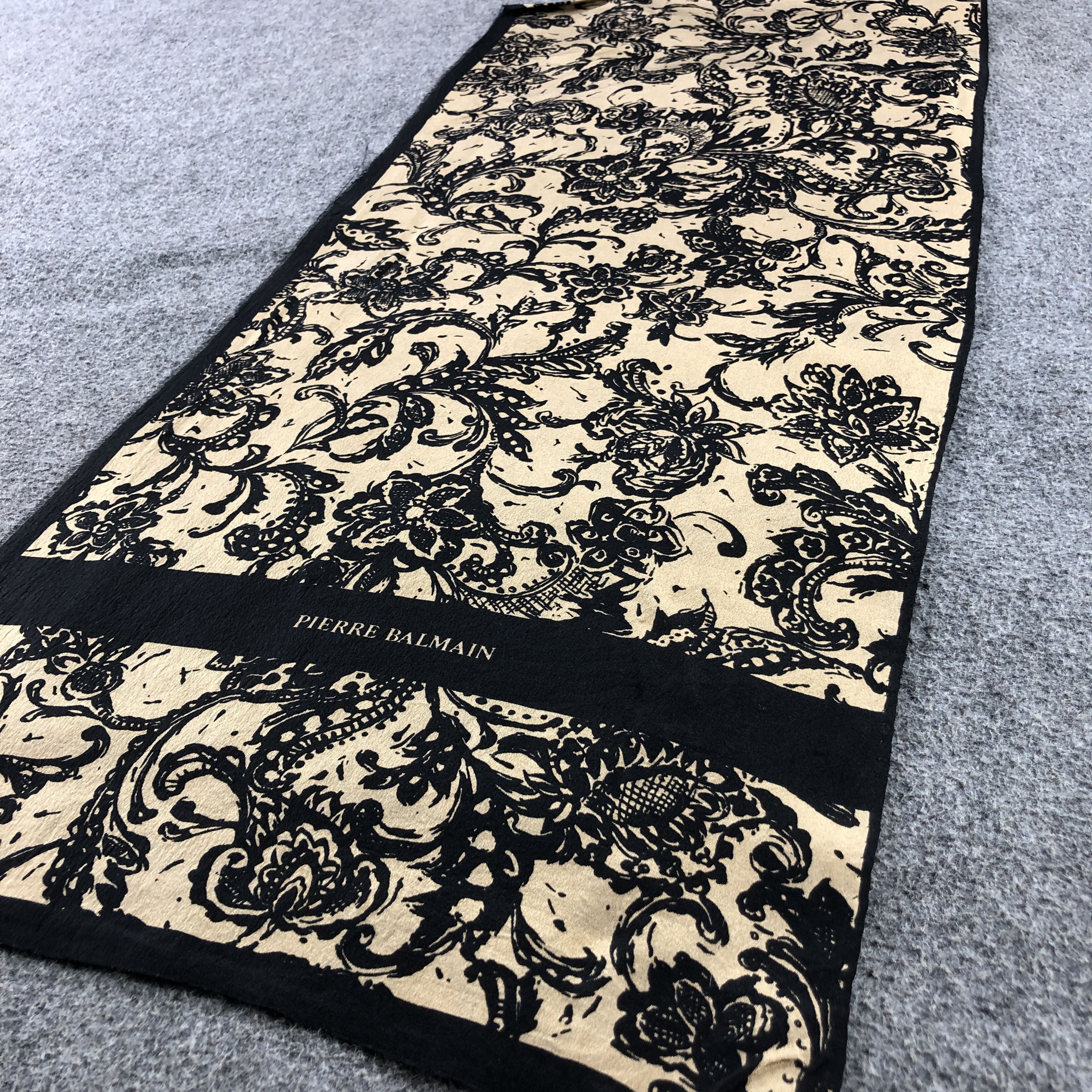 Pierre Balmain Pierre Balmain Floral Silk Stole Silk Scarf M1089 Size ONE SIZE - 3 Thumbnail