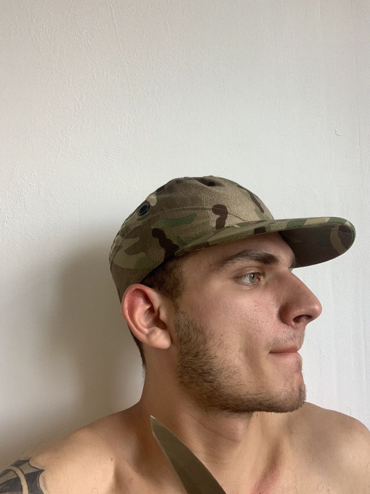 Japanese Brand Military cap Vintage Camo Y2k olive Size ONE SIZE - 1 Thumbnail