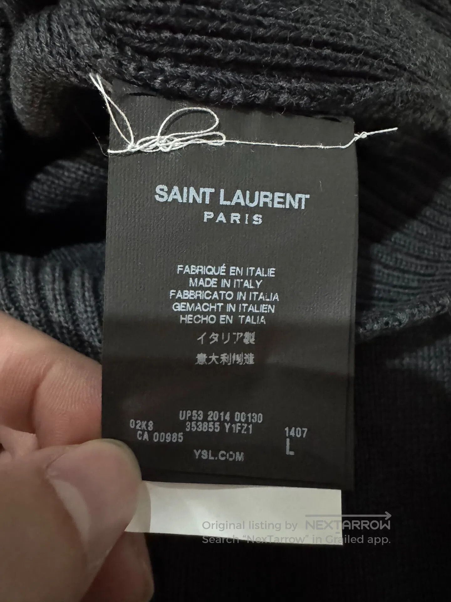 Saint Laurent Paris Saint Laurent Paris Patchwork Men's Knitwear| Size US L / EU 52-54 / 3 - 4 Thumbnail