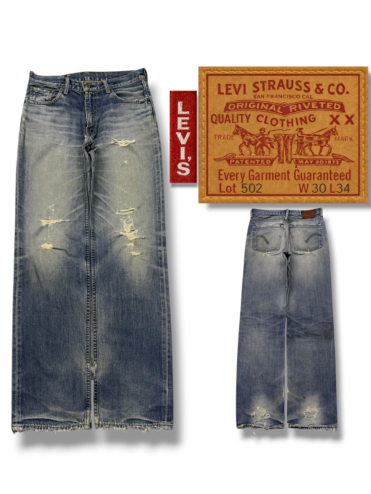 Levi's Vintage Levi’s 502 Japan Denim Jeans | Vintage Fade | 30 Size US 30 / EU 46 - 1 Thumbnail