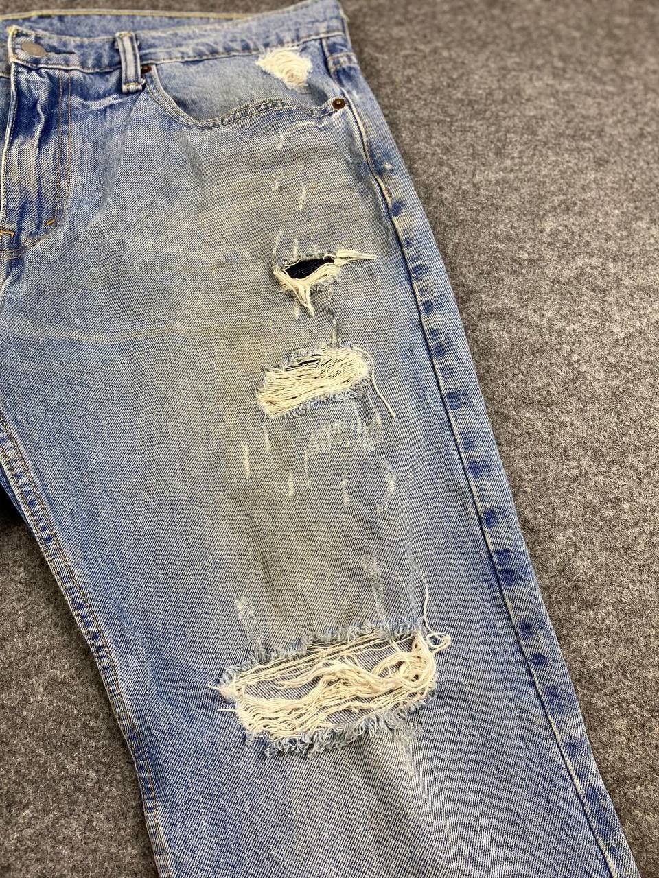 Levi's levis 502 distressed denim nice design Size US 39 - 12 Thumbnail