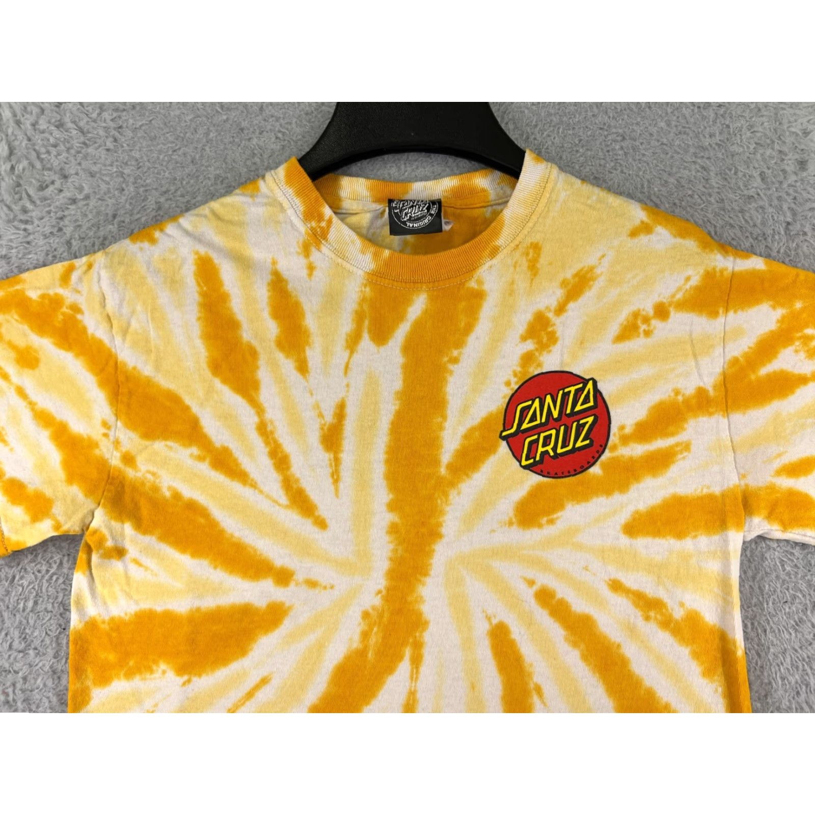 Vintage Santa Cruz Shirt Womens Small Yellow Tie Dye Short Sleeve Crew Neck Crop Cutoff Size S / US 4 / IT 40 - 6 Thumbnail