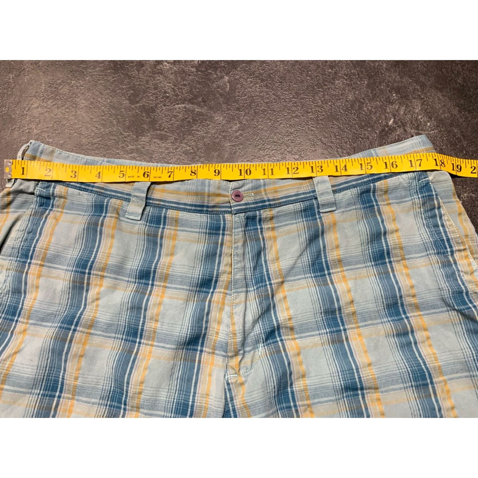 KAVU KAVU Plaid Shorts Men Size 36 Blue Chino Casual Size US 36 / EU 52 - 5 Thumbnail