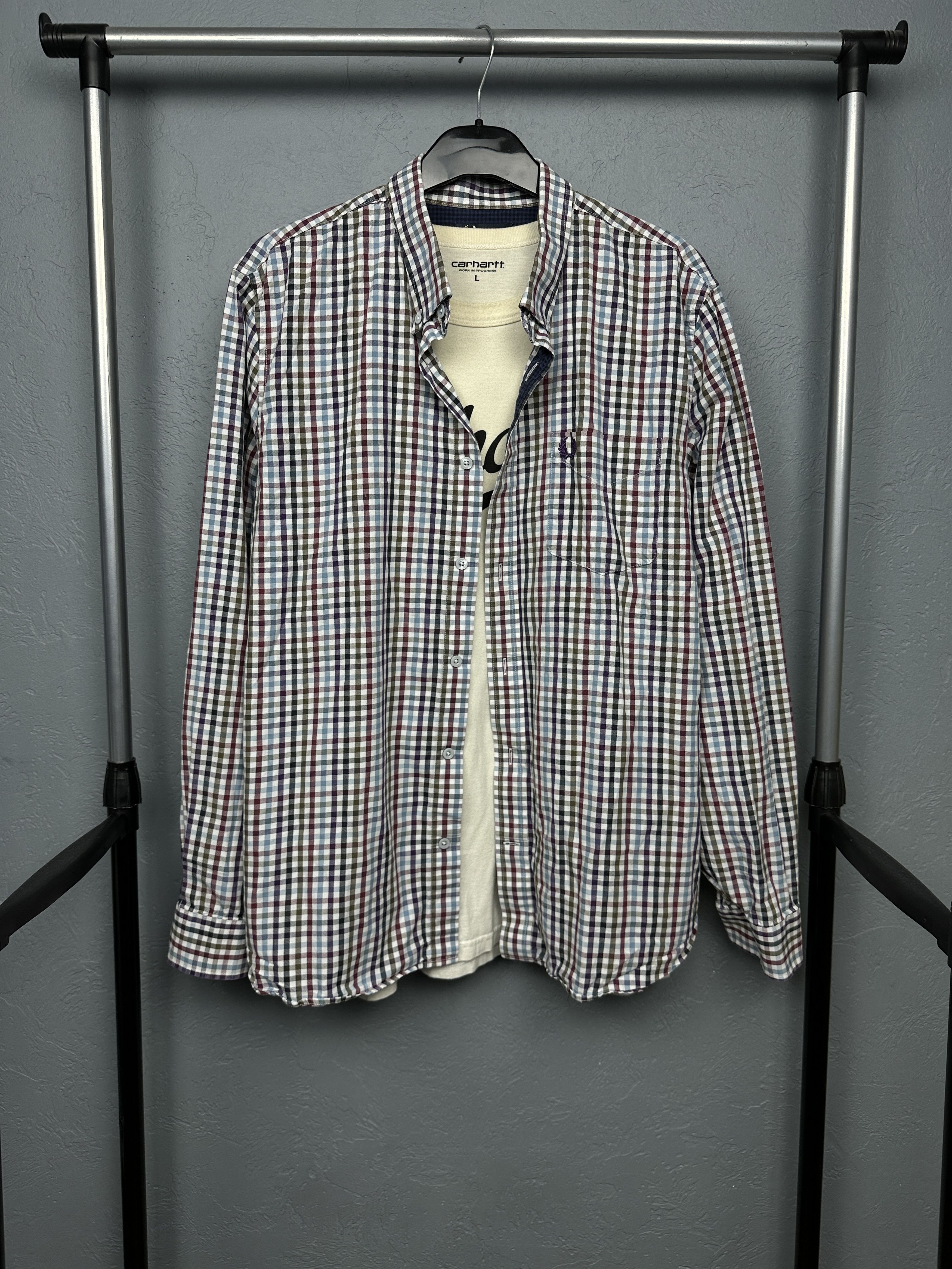 Fred Perry Fred Perry Mens Long Sleeve Shirt Size US XL / EU 56 / 4 - 1 Thumbnail