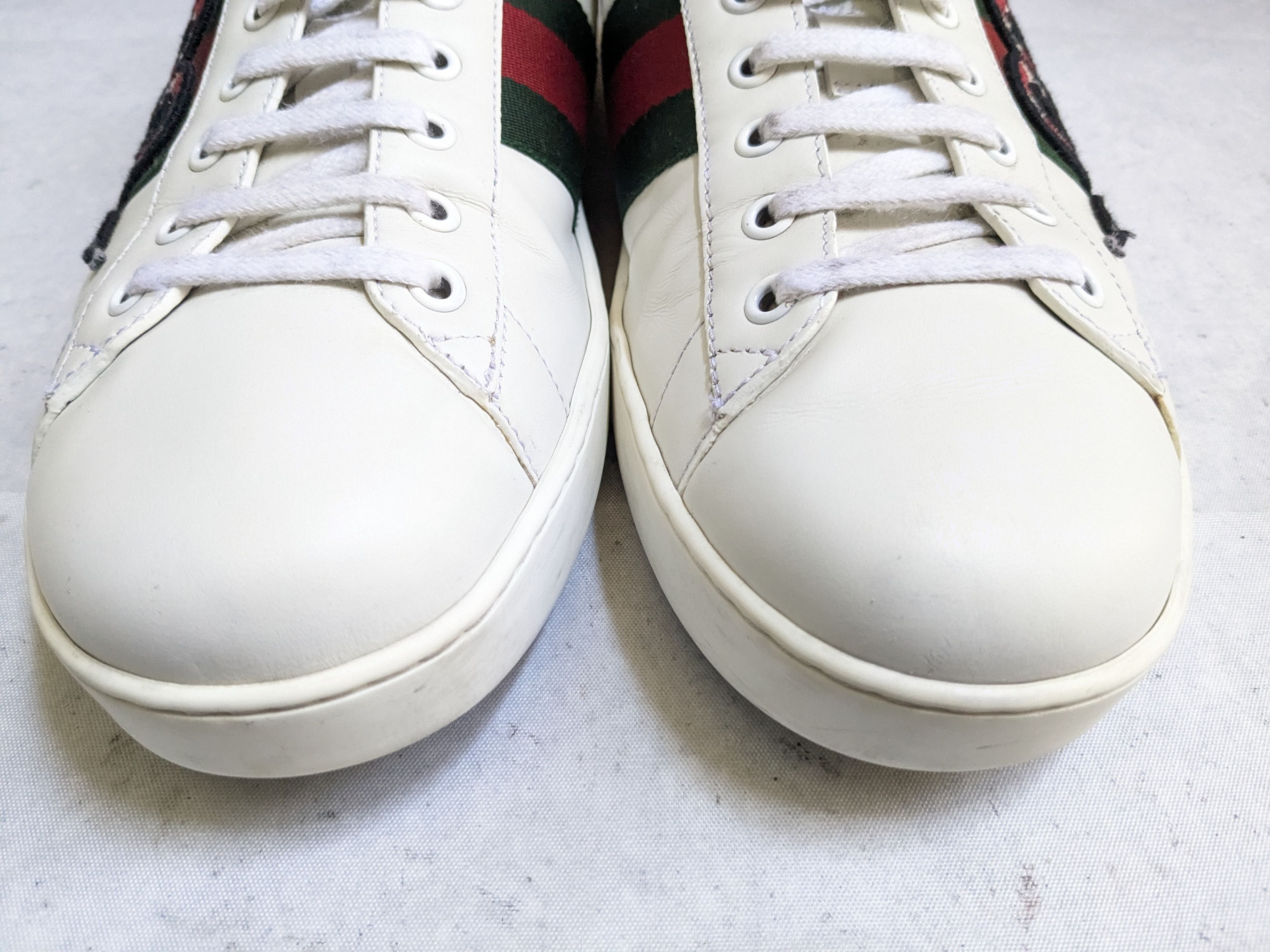 Gucci Gucci Ace Sneakers 10.5 White Leather Low 429446 Size US 10.5 / EU 43-44 - 5 Thumbnail