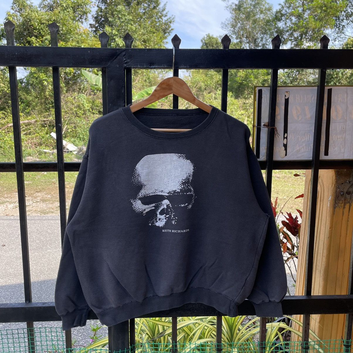 The Rolling Stones 🔥Vintage Keith Richards Big Skull Logo Boxy Crop Sweatshirts Size US M / EU 48-50 / 2 - 1 Thumbnail