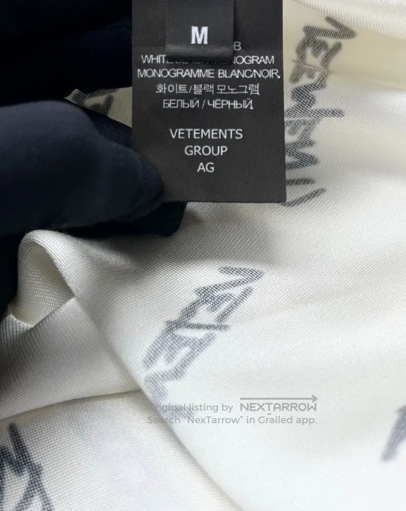 Vetements Vetements Handwritten barrage full print letter logo silk Size US M / EU 48-50 / 2 - 3 Thumbnail