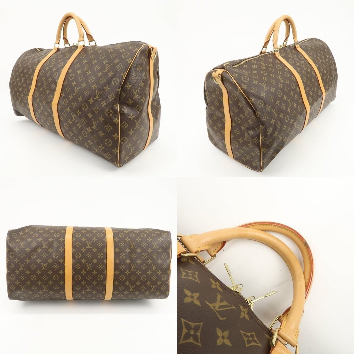 Louis Vuitton Louis Vuitton Monogram Keepall Bandouliere 60 Duffle Bag Size ONE SIZE - 3 Thumbnail