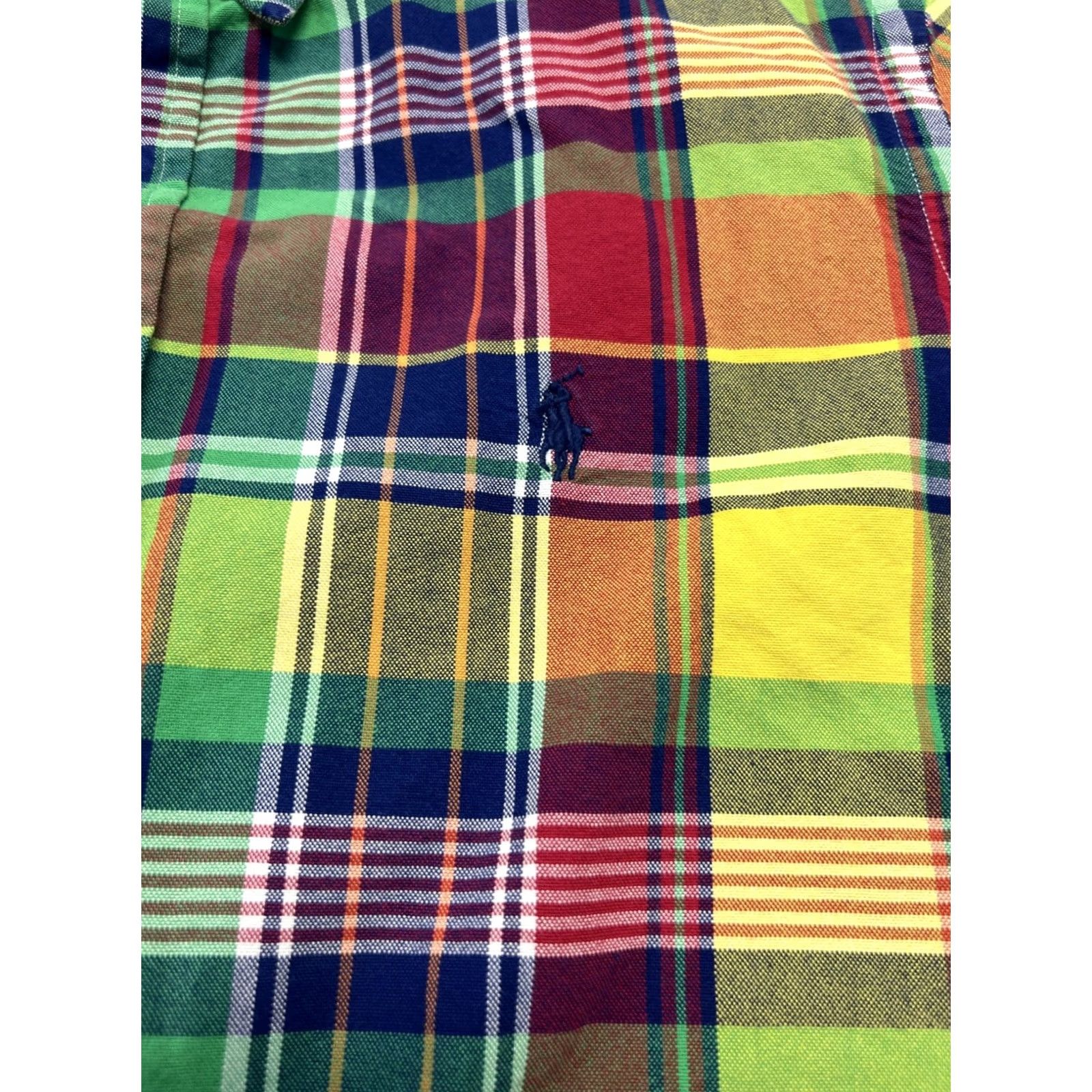Polo Ralph Lauren Polo Ralph Lauren Shirt Mens L Multicolor Plaid Button-Down Short Sleeve Classic Fit Madras Size US L / EU 52-54 / 3 - 5 Thumbnail
