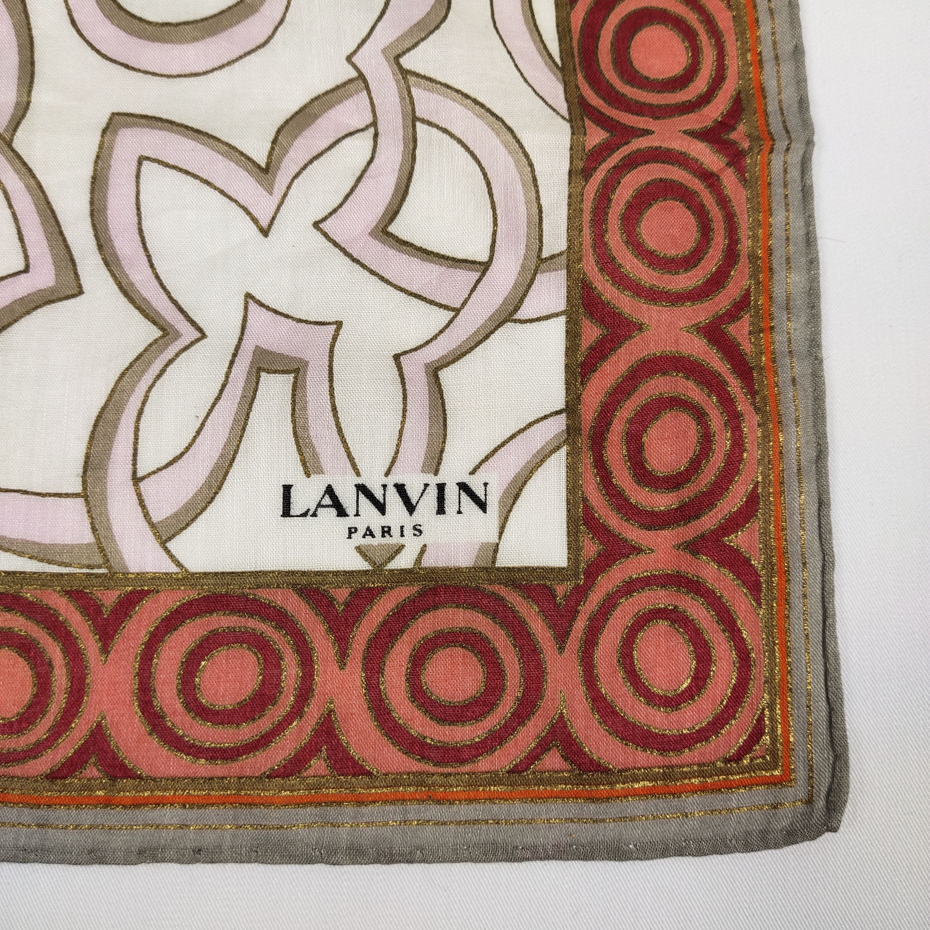 Lanvin × Vintage Lanvin Handkerchief / Neckerchief / Bandana FZ259 Size ONE SIZE - 5 Thumbnail