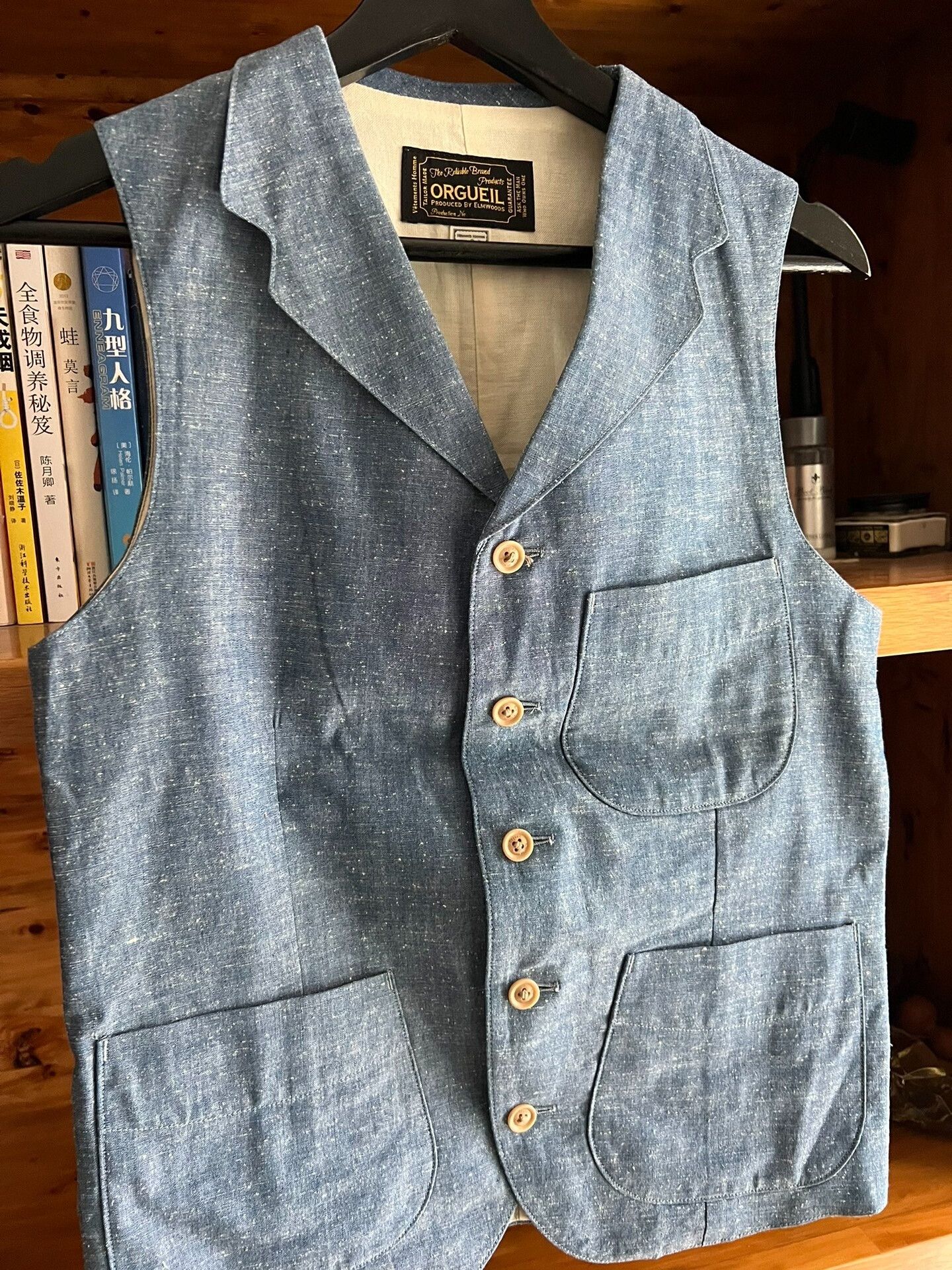 Orgueil Orgueil Indigo Dyed Vintage Denim Vest Size US M / EU 48-50 / 2 - 2 Thumbnail