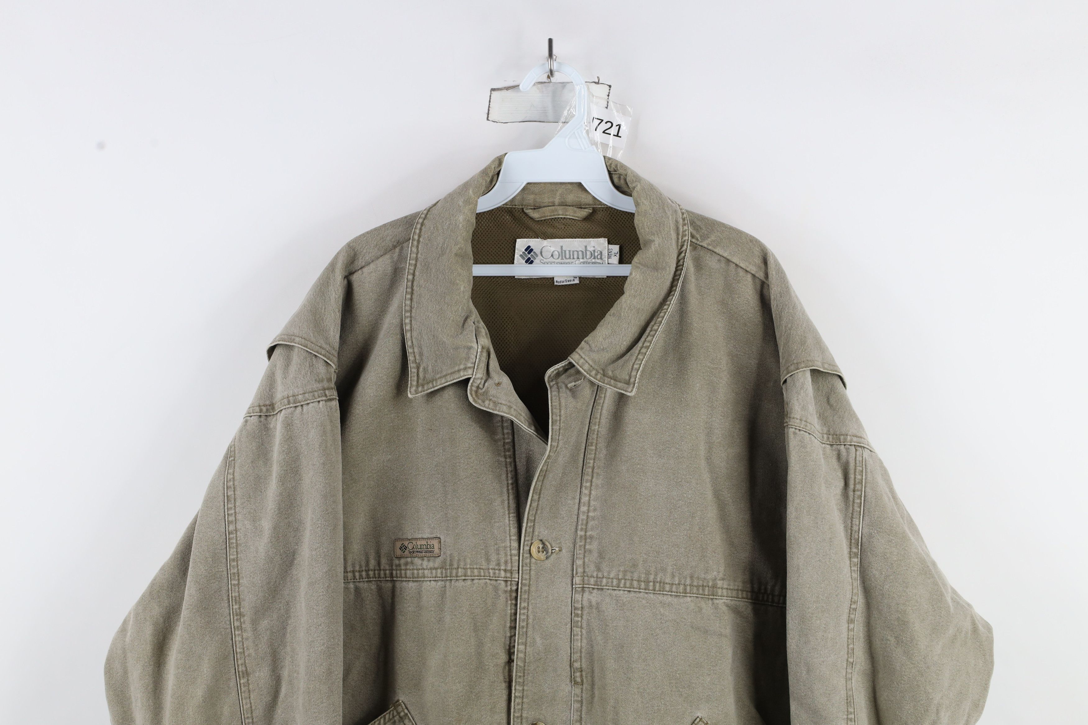 Columbia × Vintage Vintage 90s Columbia Stonewash Chore Barn Bomber Jacket Size US XL / EU 56 / 4 - 2 Thumbnail