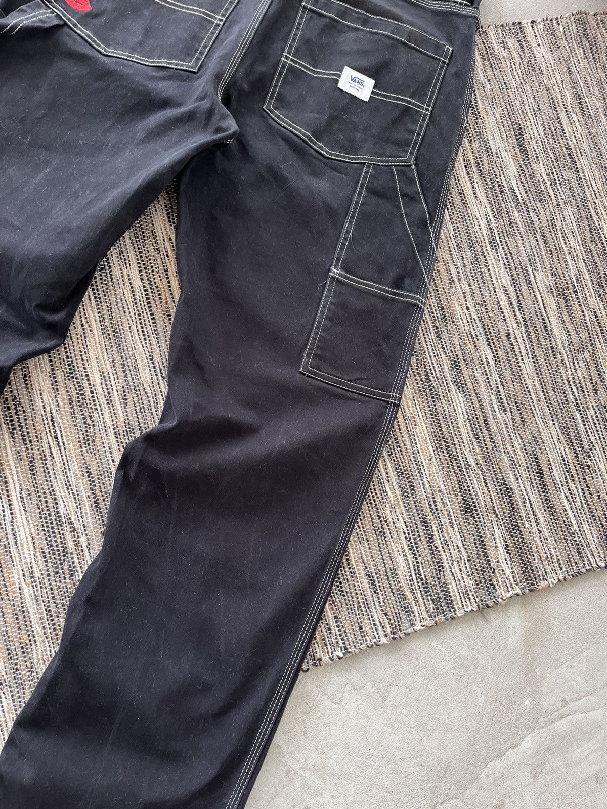 Vans Vintage Vans Workwear Style Black Denim Pants sk8 Y2K Size US 31 - 17 Thumbnail