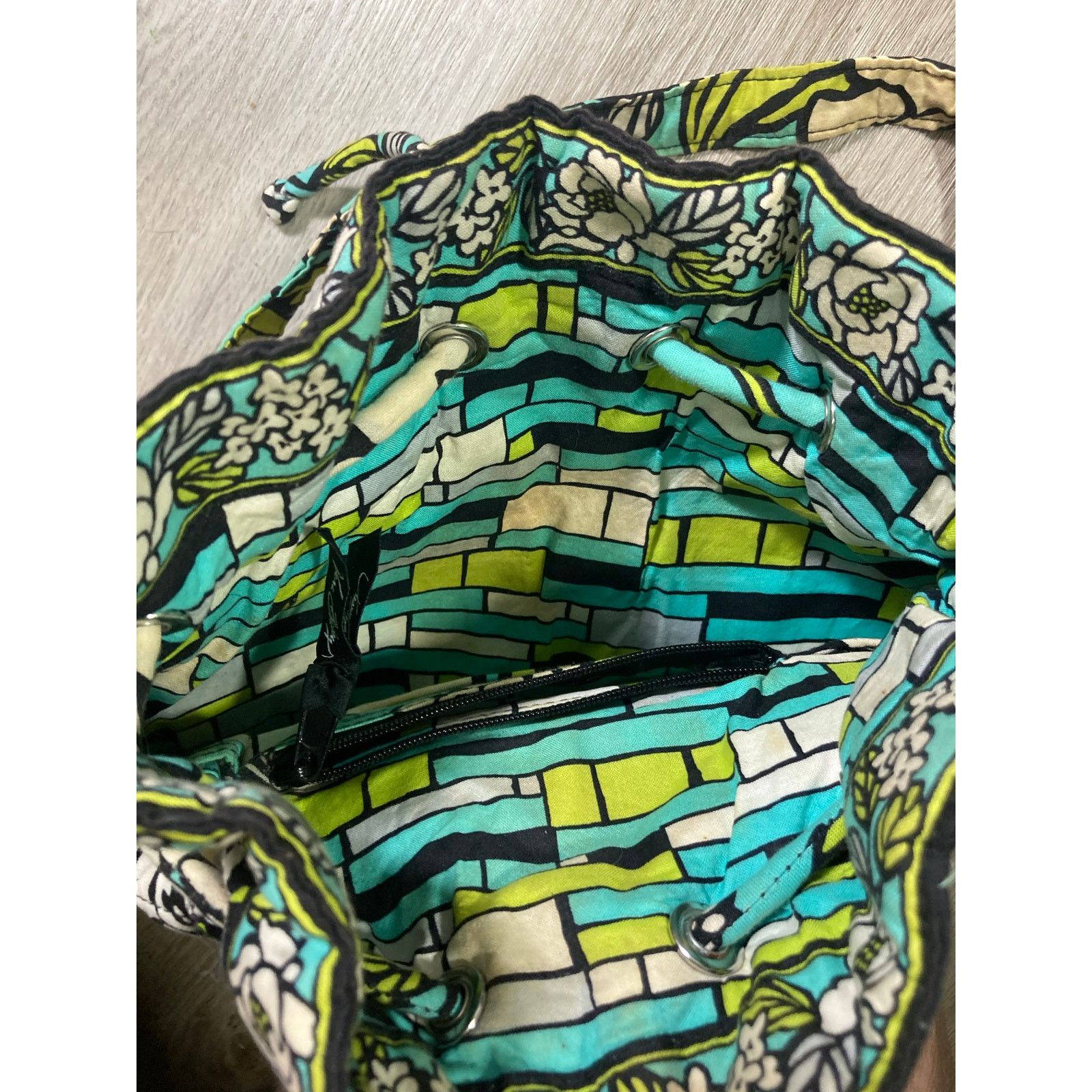 Vera Bradley Vera Bradley Island Blooms Cinch-Top Backpack Multicolored Size ONE SIZE - 12 Thumbnail