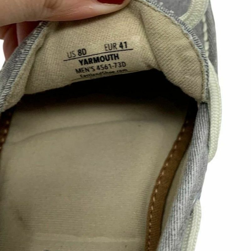 Eastland Eastland Men's Yarmouth 1-Eye Canvas Gray Boat Shoes 8D Size US 8 / EU 41 - 2 Thumbnail