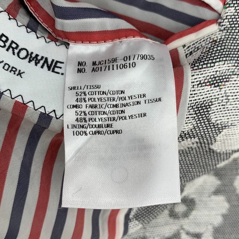 Thom Browne Thom Browne size2 Gray three-color striped turned-down coll Size 36S - 7 Thumbnail