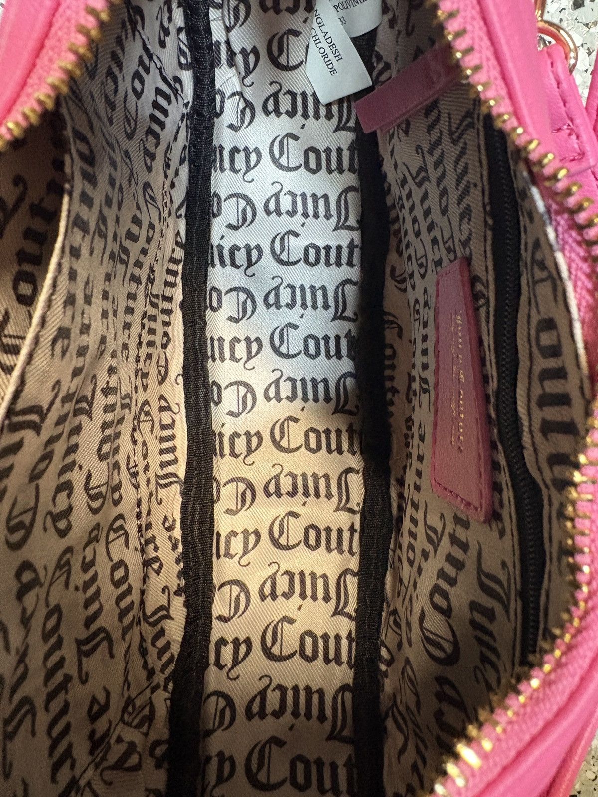 Juicy Couture Vintage Y2K Juicy Couture Hot Pink Heart Stitch Shoulder Bag Size ONE SIZE - 8 Thumbnail