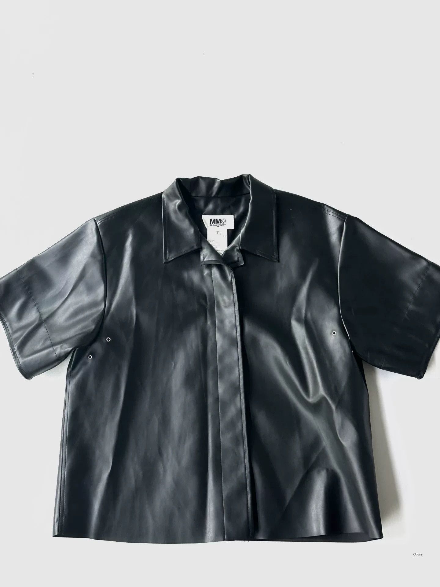 Maison Margiela Maison Margiela Runway Vegan Leather Collared Shirt Size US XS / EU 42 / 0 - 1 Thumbnail
