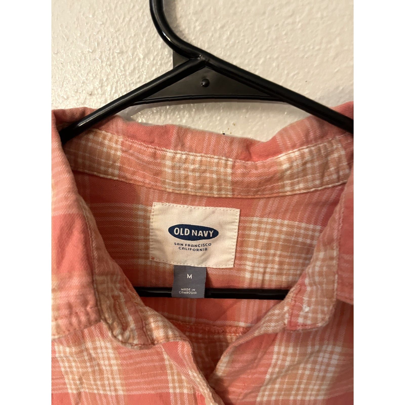Old Navy VINTAGE Old Navy Women's Flannel Shirt Casual Office Wear Pink Plaid Long Sleeve M Size M / US 6-8 / IT 42-44 - 2 Thumbnail