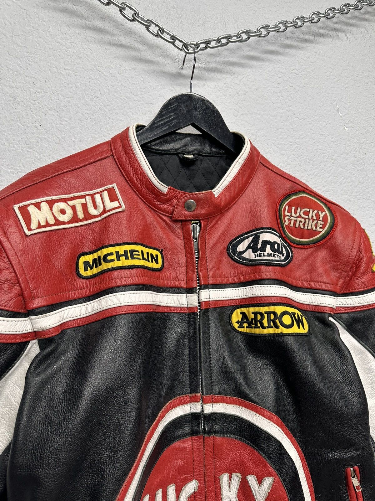Marlboro Vintage Lucky Strike Red bull F-1 Moto Leather Biker Jacket Size US M / EU 48-50 / 2 - 3 Thumbnail