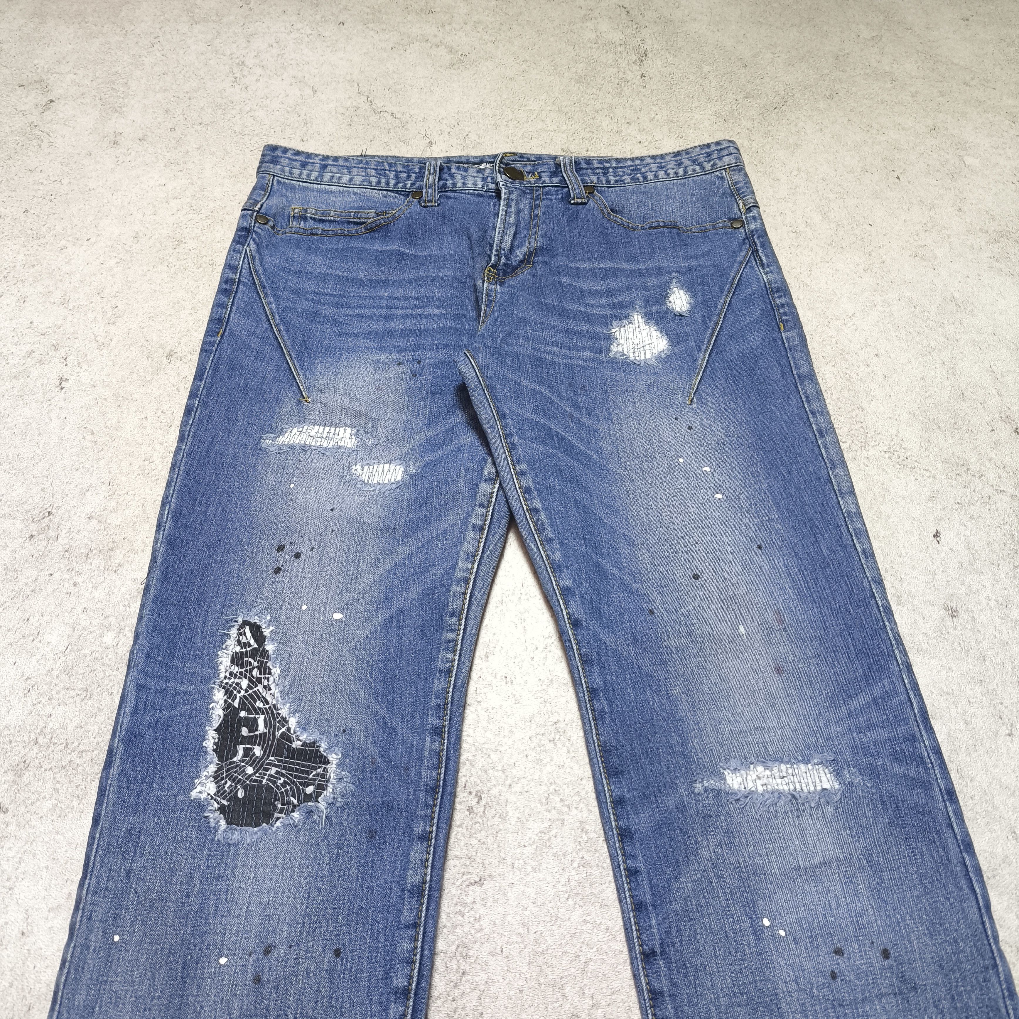 Number (N)ine Number Nine x Loveless Guild Prime Denim Pants Size US 30 / EU 46 - 2 Thumbnail