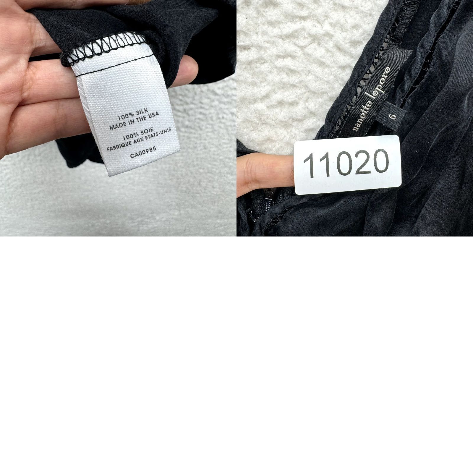 Nanette Lepore VINTAGE Nanette Lepore Silk Top Shirt Black 6 Nanette Lepore Womens Small Medium Grunge Whimsigoth Y2K Fairy Size M / US 6-8 / IT 42-44 - 8 Thumbnail