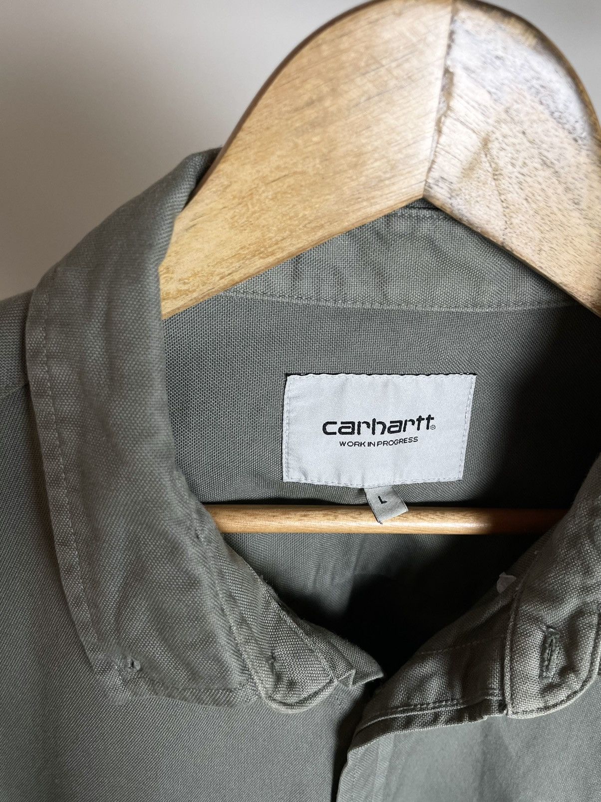Carhartt Wip CARHARTT WIP 🌲 khaki button up over shirt Size US L / EU 52-54 / 3 - 6 Thumbnail