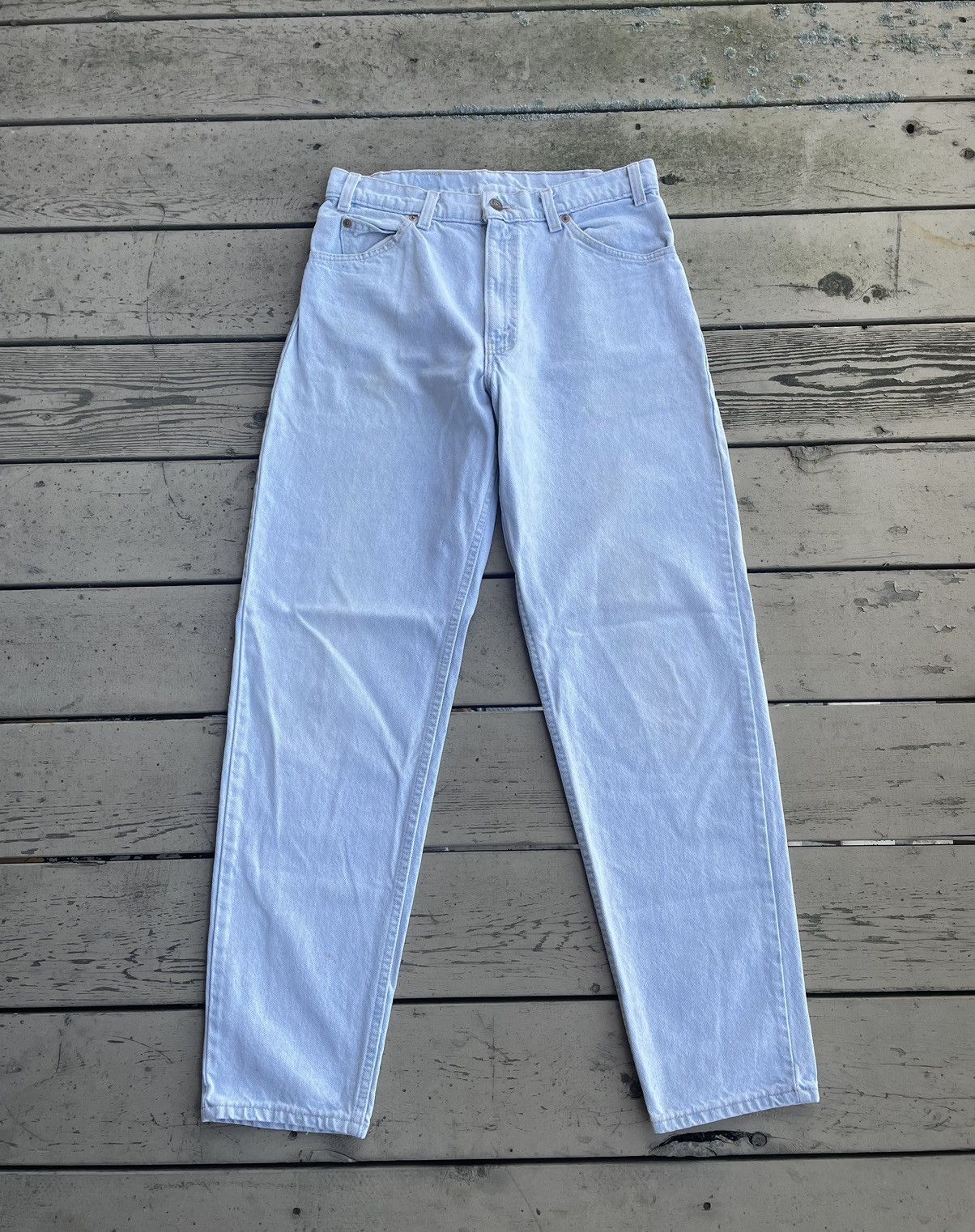Levi's Vintage Clothing × Vintage Vintage Light Wash Orange Tab Levi’s 550 Size US 32 / EU 48 - 1 Thumbnail