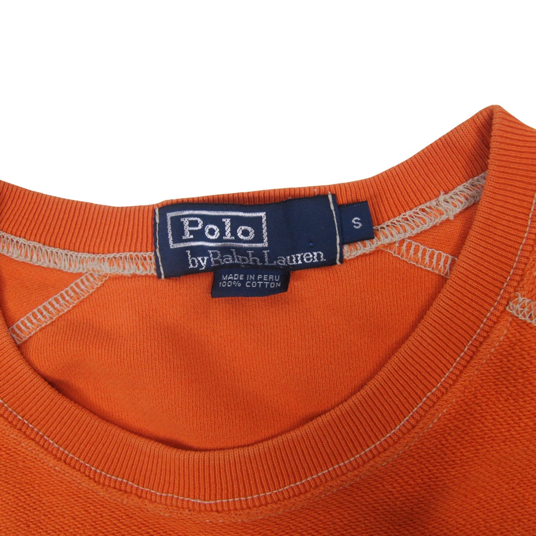 Polo Ralph Lauren VINTAGE Polo Ralph Lauren Shirt Mens Small Orange Thick Heavy Short Sleeve Sweatshirt Style Size US S / EU 44-46 / 1 - 4 Thumbnail