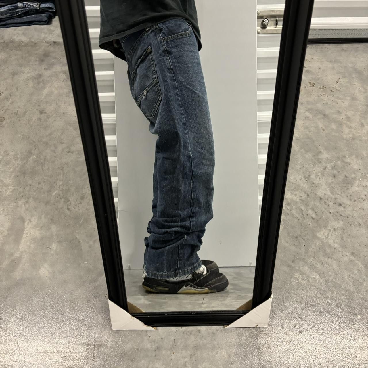 Japanese Brand × Vintage Crazy Vintage Y2K/2000s Grunge Dark Wash Bootcut Denim Jeans! Size US 34 / EU 50 - 2 Thumbnail