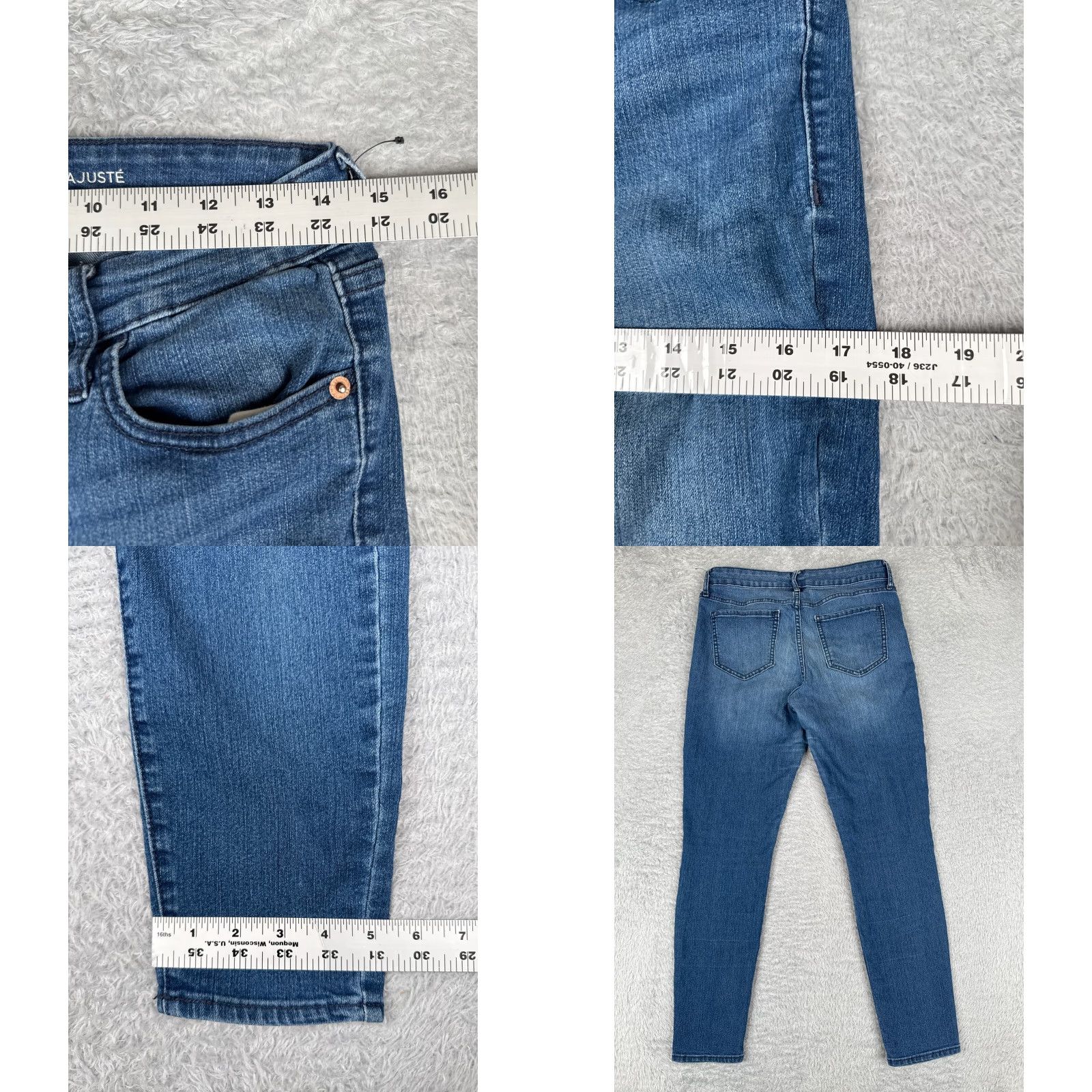 Old Navy Old Navy Jeans Pants Womens 8 Blue Denim Super Skinny Mid Rise Cotton 29x27 Size 30" / US 8 / IT 44 - 9 Thumbnail