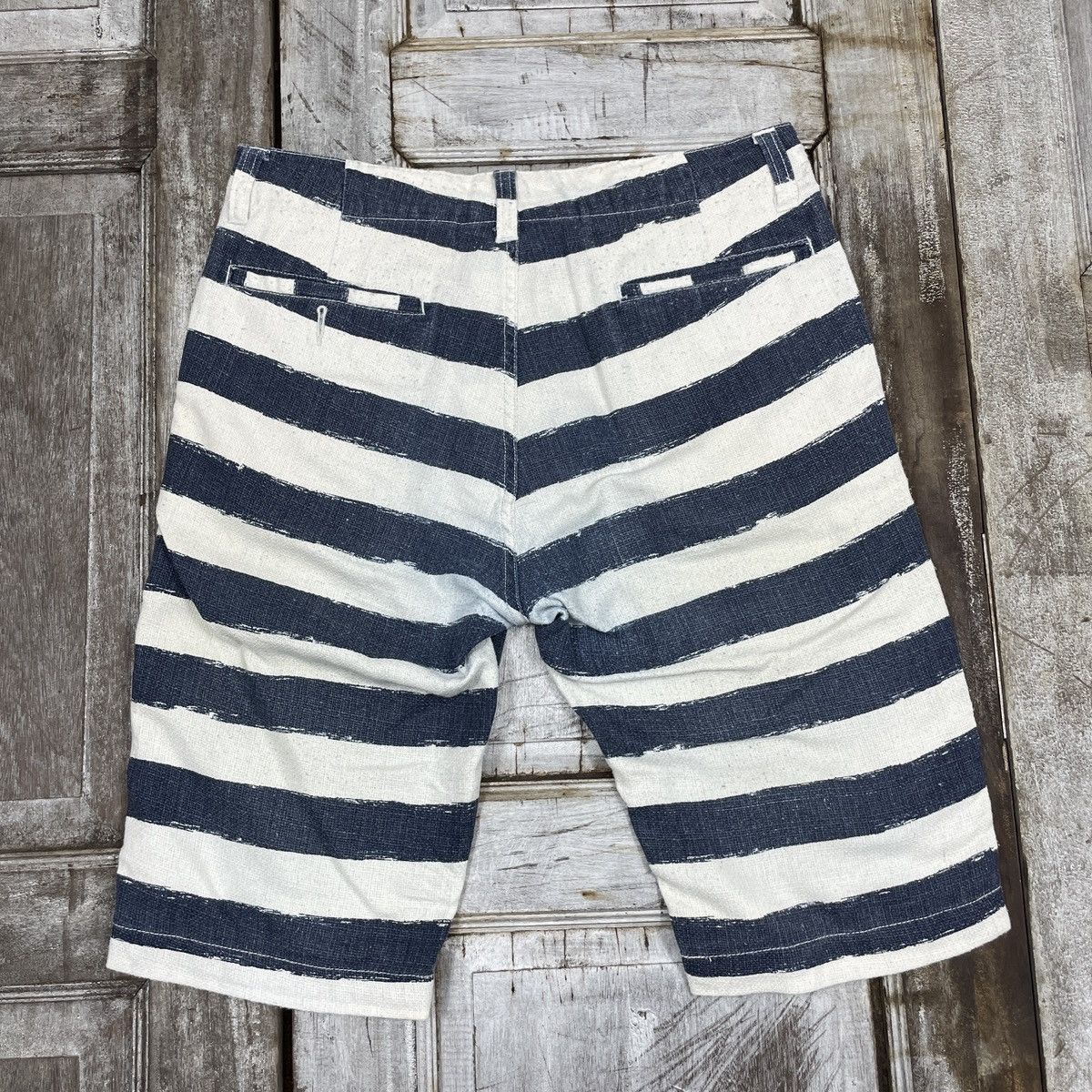 Japanese Brand × Vintage Vintage Back Number Stripe Short Size US 32 / EU 48 - 2 Thumbnail