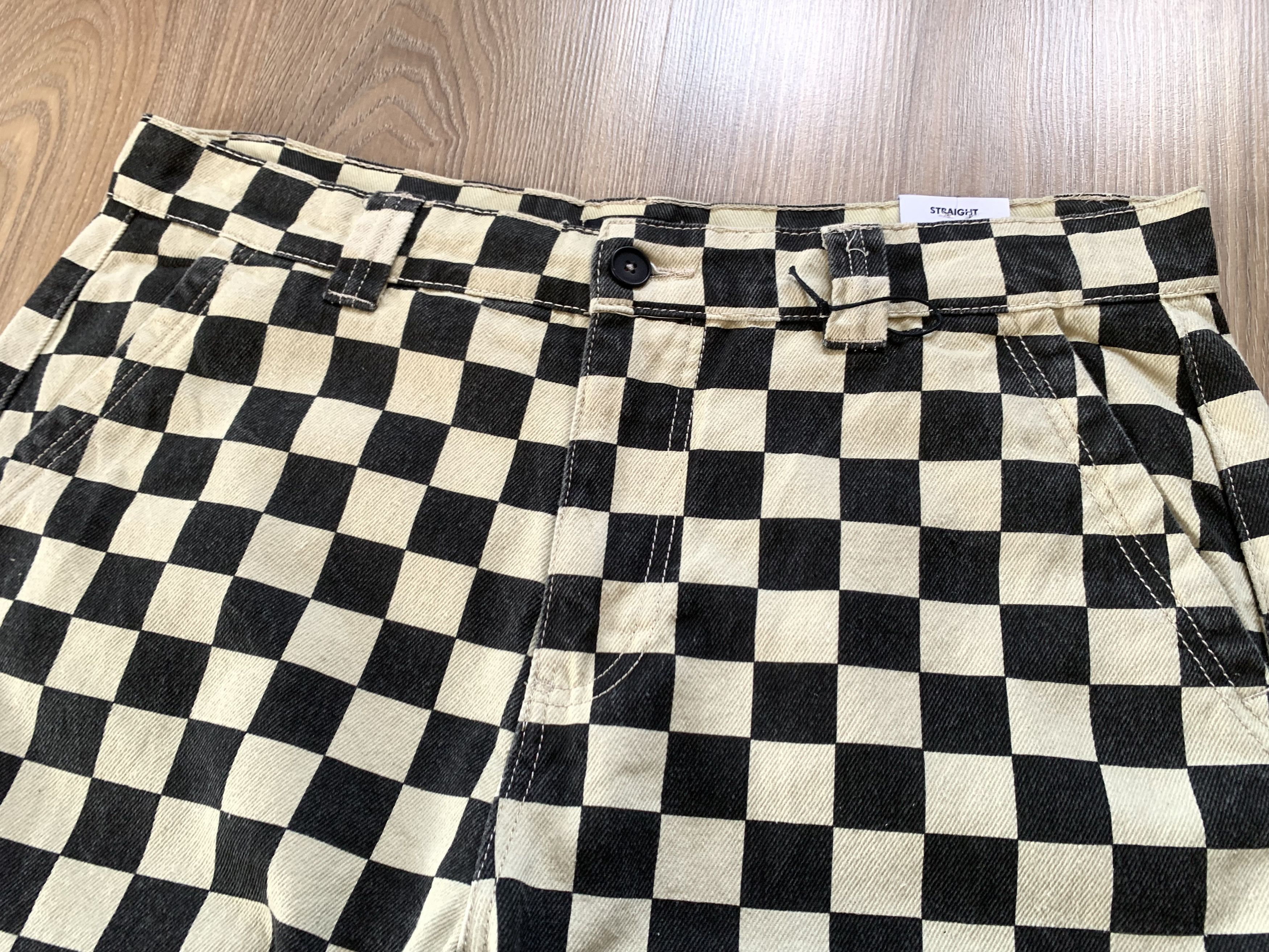 Other House Brand Checkered Black & White Pants Jeans Size US 36 / EU 52 - 4 Thumbnail